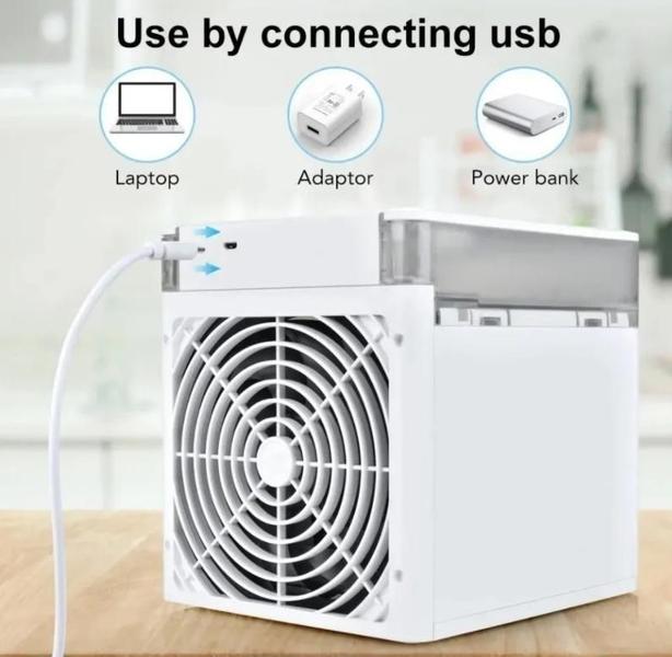 Imagem de Mini Ar Condicionado Ventilador Refrigeração Água Regulável