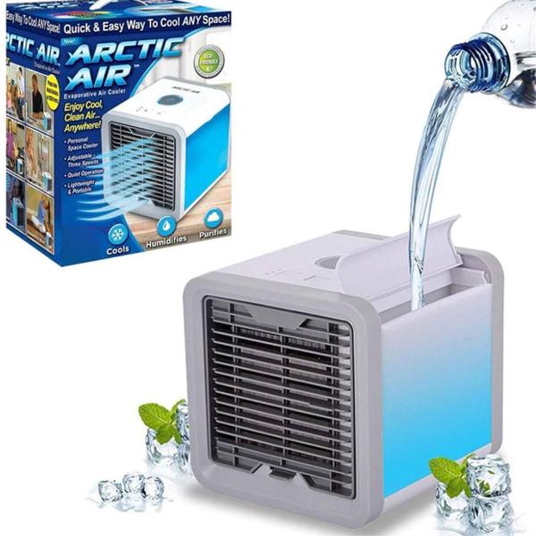Mini Ar Portátil Com Refil P/Gelo Arctic Air - Wcan Imagem de Mini Ar Portátil Com Refil P/Gelo Arctic Air