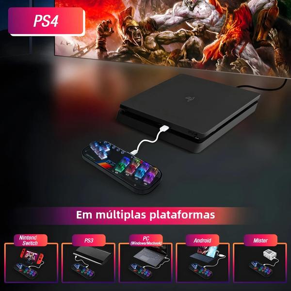 Imagem de Mini Arcade Stick RGB com Switch Cherry - Compatível com PC, Android e PS4