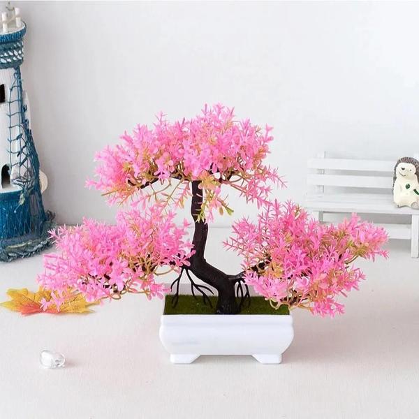 Imagem de Mini Árvore Bonsai Artificial em Vaso - Decoração para Casa