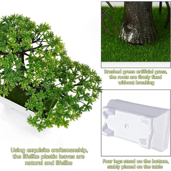 Imagem de Mini Árvore de Bonsai Artificial de Plástico - Decoração para Sala, Mesa, Casa e Jardim