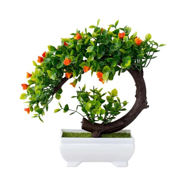 Imagem de Mini Árvore de Bonsai Artificial de Plástico - Decoração para Sala, Mesa, Casa e Jardim