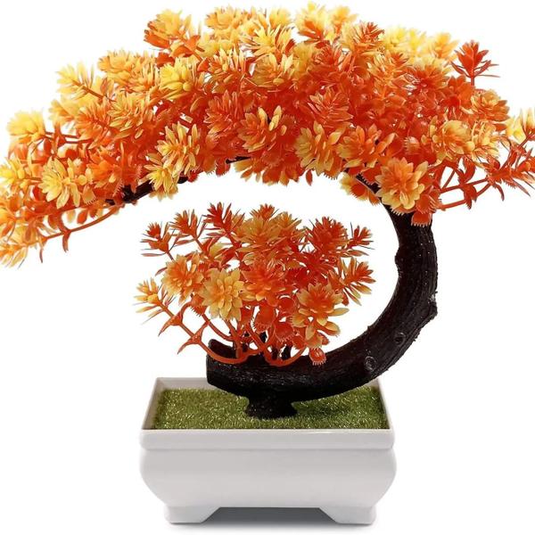 Imagem de Mini Árvore de Bonsai Artificial de Plástico - Decoração para Sala, Mesa, Casa e Jardim