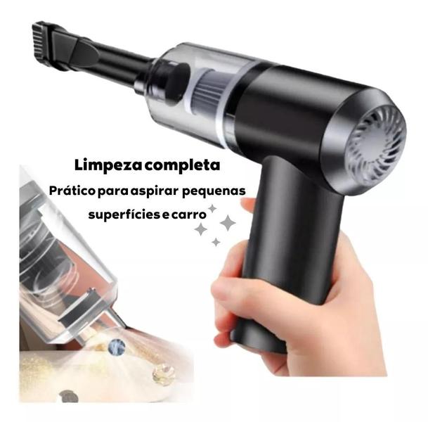 Imagem de Mini Aspirador De Pó Automotivo Portátil Profissional Limpeza Sem Fio Escritório Automotivo