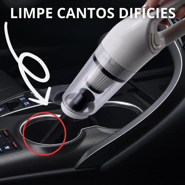 Imagem de Mini Aspirador De Pó Portátil Carro Forte Automotivo Potente Sujeira Aspirado Recarregal Aspirar