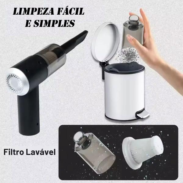 Mini Aspirador de Pó Portátil Sem Fio Recarregável USB com Acessórios 3 em 1  - {{item.categories[0]?.subcategories[0]?.name
