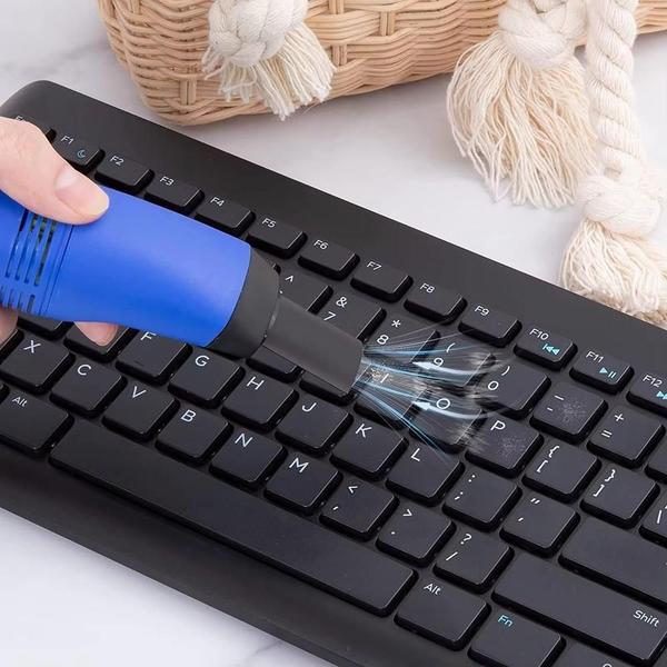 Imagem de Mini aspirador de pó portátil usb para limpeza de teclado, notebook e pc prático e eficiente