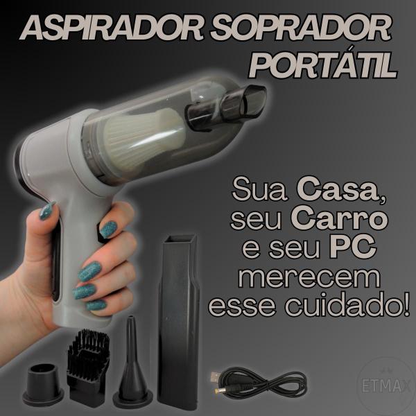 Imagem de Mini Aspirador de Pó Soprador De Recarregável Portátil Automotivo 