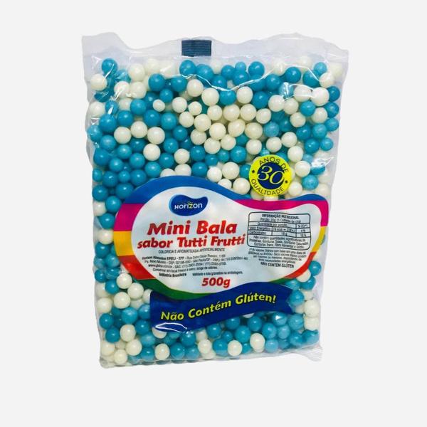 Imagem de Mini bala sabor tutti-frutti AZUL E BRANCA 500g