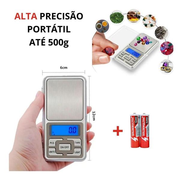 Imagem de Mini Balança Digital Alta Precisão De Bolso Portátil 500g