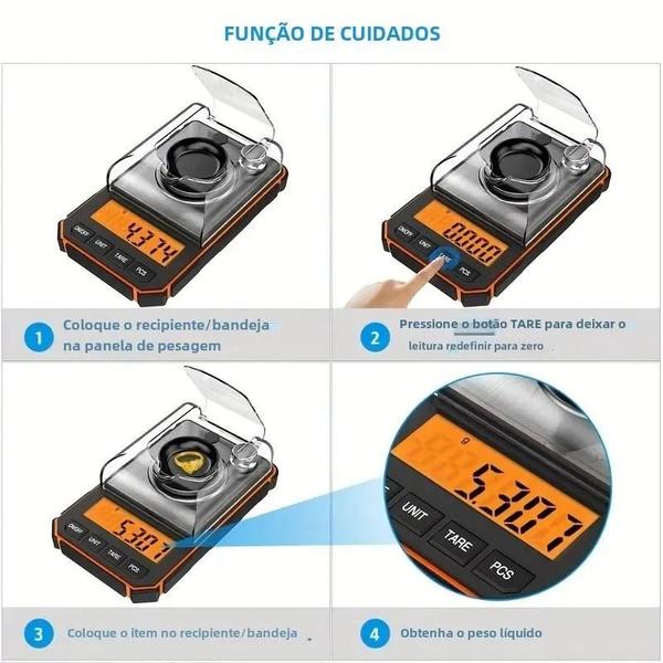 Imagem de Mini Balança Digital de Precisão 50g - Portátil e Profissional