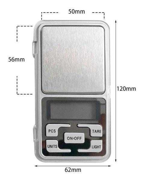 Imagem de Mini Balança Digital Eletrônica De Precisão De 0.01 A 500g Capacidade Máxima 5 G Cor Prateado