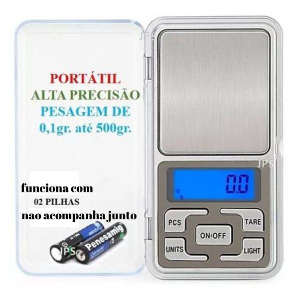 Imagem de Mini Balança Digital Lcd Portátil Alta Precisão 0,1g A 500g