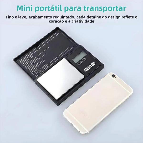 Imagem de Mini balança eletrônica portátil de alta precisão, faixa de precisão 1000g-0.1g com display lcd