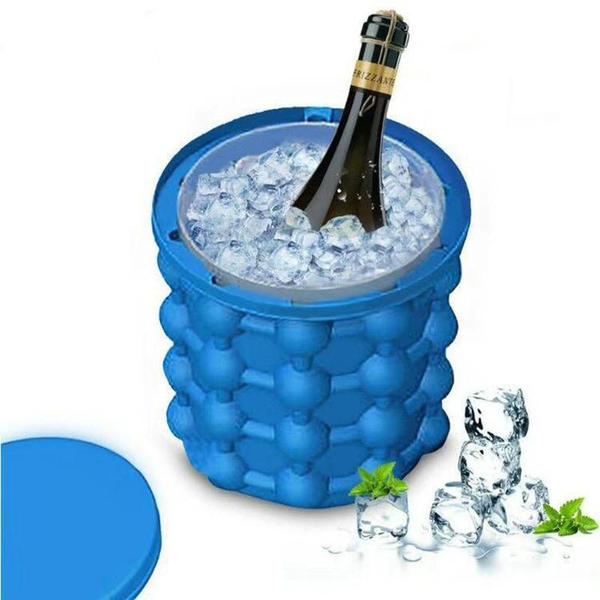 Mini Balde Forma De Gelo Em Silicone Cozinha 120 Cubos BALDE P/ GELO - BC BORA COLEGA SHOP Imagem de Mini Balde Forma De Gelo Em Silicone Cozinha 120 Cubos BALDE P/ GELO