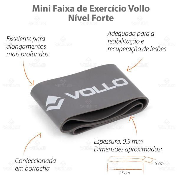 Imagem de Mini Band Circular Vollo Forte Exercícios Físicos Treino Fisioterapia