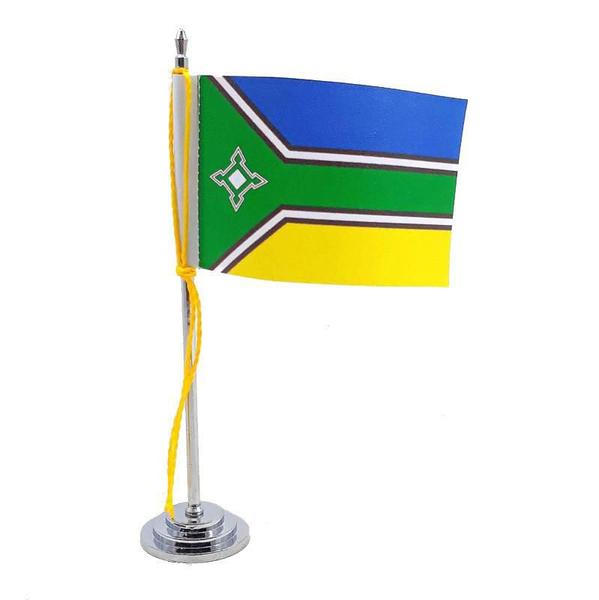 Imagem de Mini Bandeira De Mesa Amapá Mastro 15 Cm Poliéster