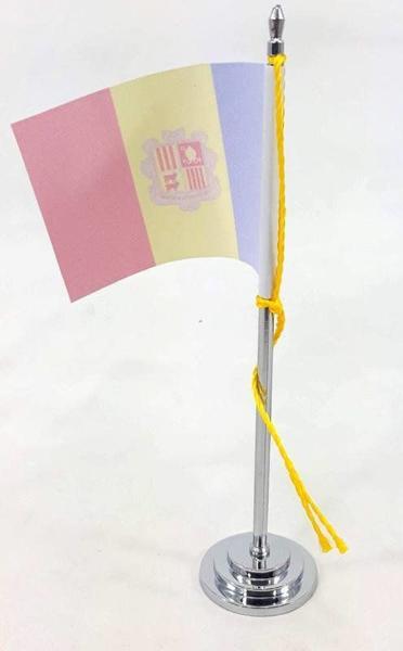 Imagem de Mini Bandeira de Mesa Andorra 15 cm Poliéster