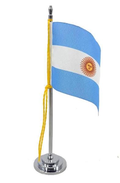 Imagem de Mini Bandeira De Mesa Argentina 15 Cm Poliéster