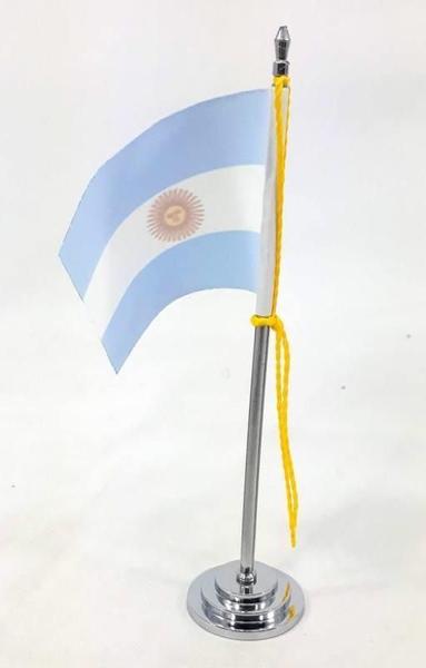 Imagem de Mini Bandeira De Mesa Argentina 15 Cm Poliéster