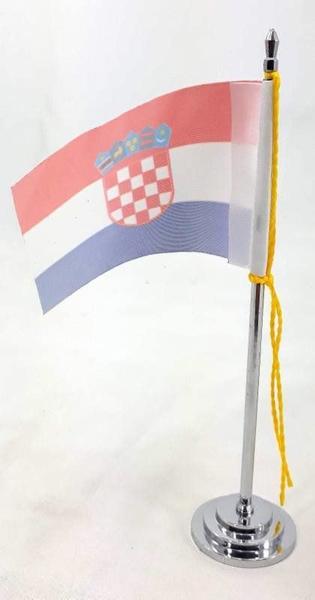 Imagem de Mini Bandeira de Mesa CROÁCIA 15 cm Poliéster