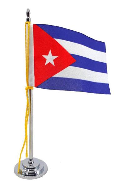 Imagem de Mini Bandeira de Mesa CUBA 15 cm Poliéster