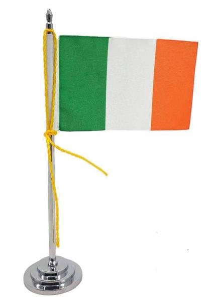 Imagem de Mini Bandeira De Mesa Da Irlanda 15 Cm Poliéster