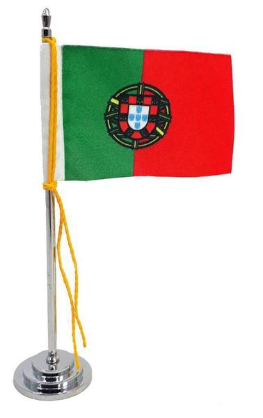 Imagem de Mini Bandeira De Mesa Da Portugal 15 Cm Poliéster