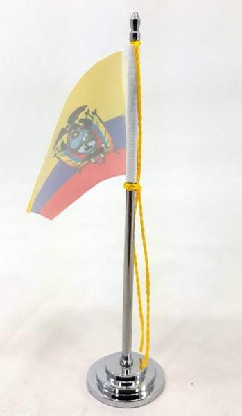 Imagem de Mini Bandeira de Mesa Equador 15 cm Poliéster