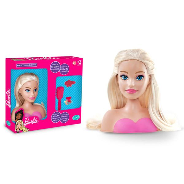 Imagem de Mini Barbie Styling Head Loira Com 4 Acessórios Para Cabelo Personalizado Estilosa e Linda Marca Puppe