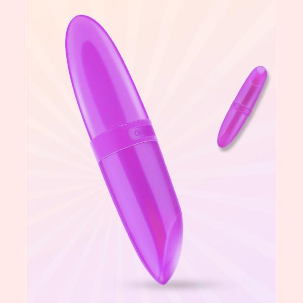 Imagem de Mini Bastão Vibrador Estimulador 1 Vibração 12,5 x 3,5 cm Roxo