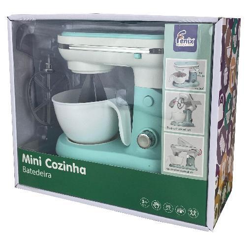 Imagem de Mini Batedeira de Brinquedo Com Rotação 360 - Botão Liga e Desliga - Mini Chef de Cozinha Fênix - LKC-992