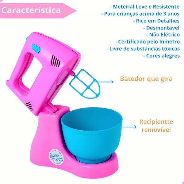 Imagem de Mini Batedeira Faz de Conta - Brinquedo Infantil Mini Cozinha