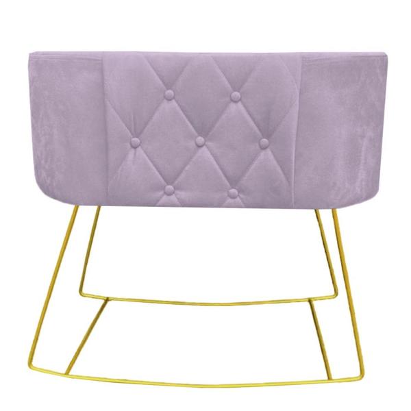 Imagem de Mini Berço Aconchego com Balanço suede Rosa Bebê - D'Classe Decor