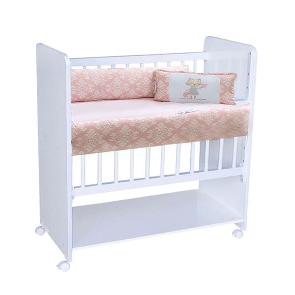 Imagem de Mini Berço Bed Side New Baby Com Colchão e Grade Móvel para Bebê