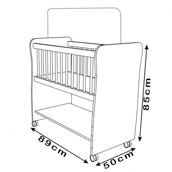 Mini Berço Com Rodizios 3050 Branco PLLA - Peternella Imagem de Mini Berço Com Rodizios 3050 Branco PLLA