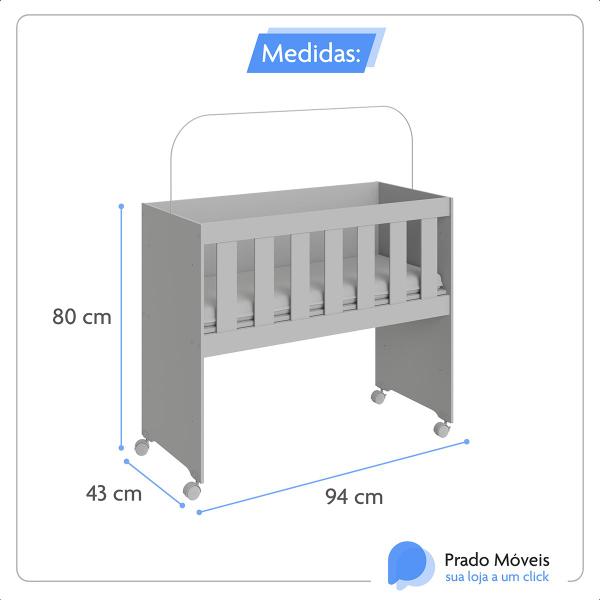 Imagem de Mini Berço Moises 5 em 1 com Colchão Compacto para Bebê