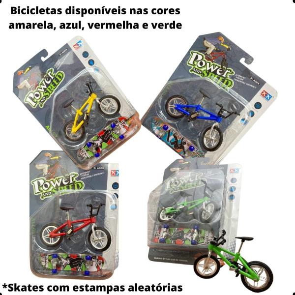 Imagem de Mini Bicicleta De Dedo Power and Speed Brinquedo Kit Com 2 Unidades