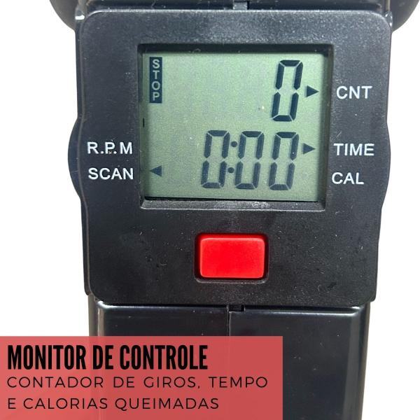 Imagem de Mini Bicicleta Ergométrica com Monitor Portátil Dobrável Fisioterapia Braços Pernas Importway Iwmbem