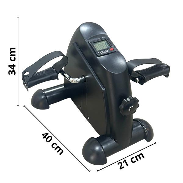 Imagem de Mini Bicicleta Ergométrica Portátil com Monitor Digital Fisioterapia Braços e Pernas Importway Iwmbe