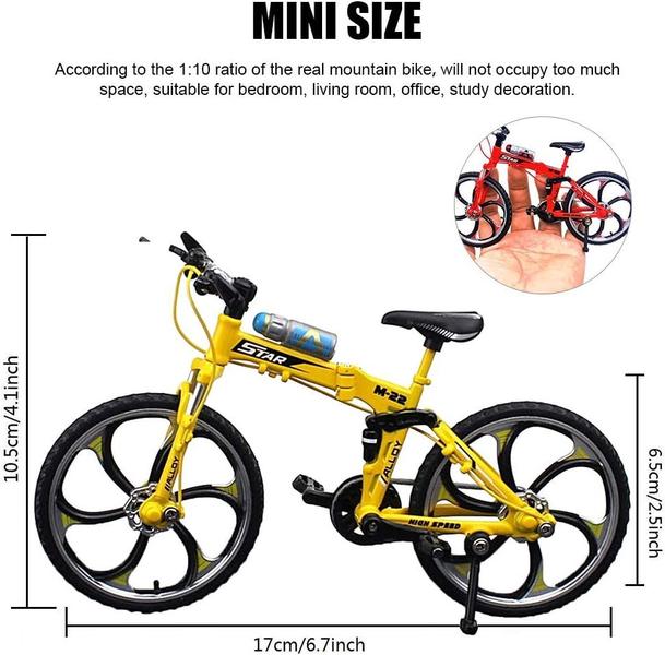 Imagem de Mini bicicleta zinco dedo bike modelo de minil menino brinquedos ( amarela)