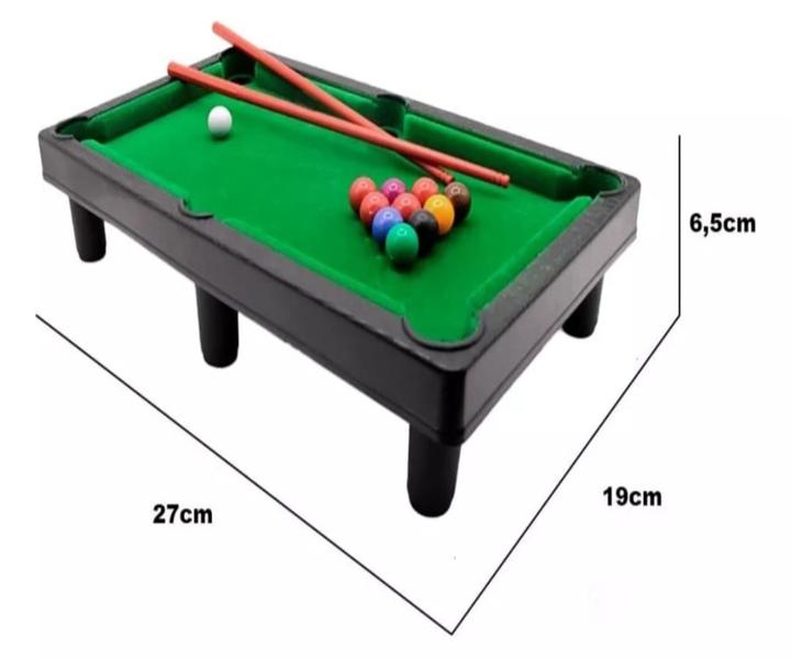 Imagem de Mini Bilhar Sinuca Infantil Mesinha Snooker Dia Das Criança Brinquedo Familiar