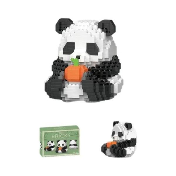 Imagem de Mini Blocos de Diamante 3D Panda - Kit de Construção Criativa para Crianças