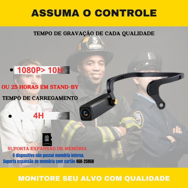 Imagem de Mini BodyCam Policial A33 1080p Full Hd Para Investigações