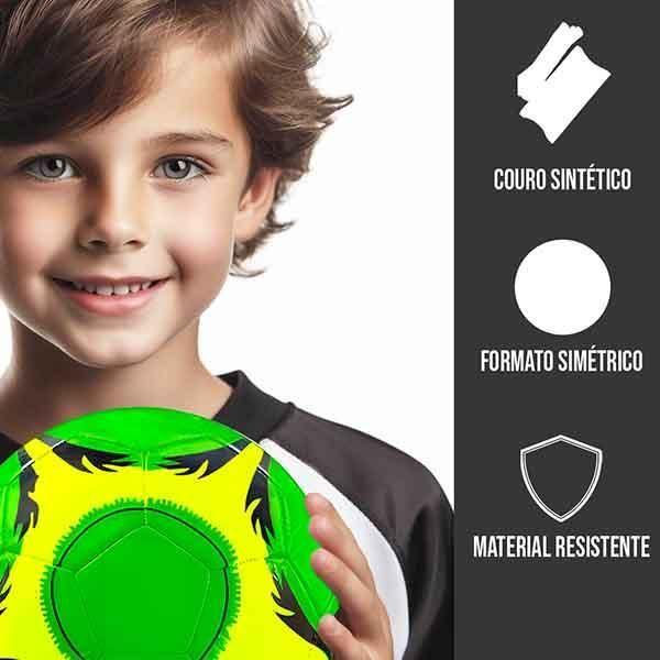 Imagem de Mini Bola Futebol Verde Tamanho Pequeno Material Sintético