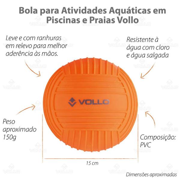 Imagem de Mini Bola Para Atividades Aquáticas em Piscinas e Praias Water Polo Vollo 5 cm