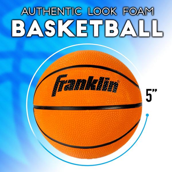 Imagem de Mini bolas de basquete de espuma Franklin Sports, 5 polegadas, pacote com 3