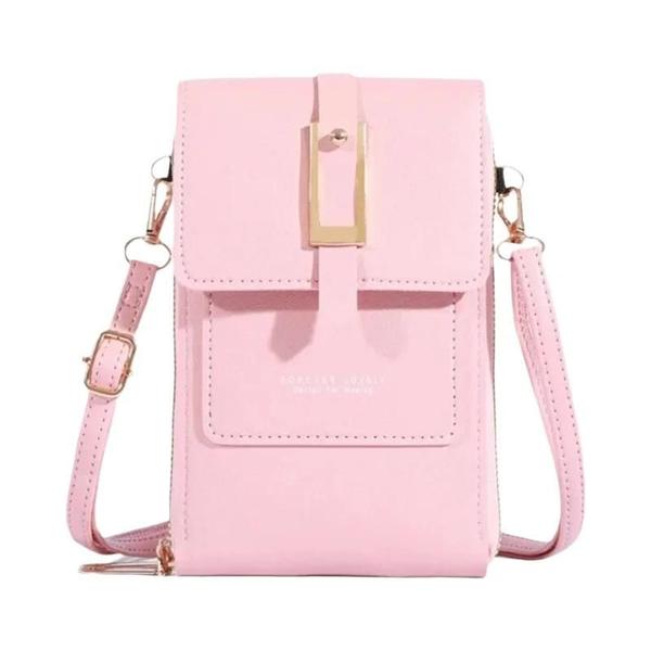 Imagem de Mini Bolsa Crossbody com Tela Sensível ao Toque - Carteira Moderna em Material Sintético