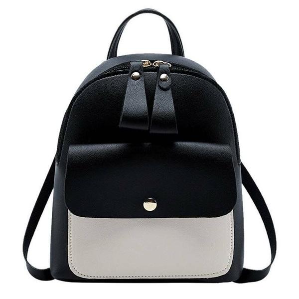 Imagem de Mini bolsa de ombro feminina casual (preta) Small School