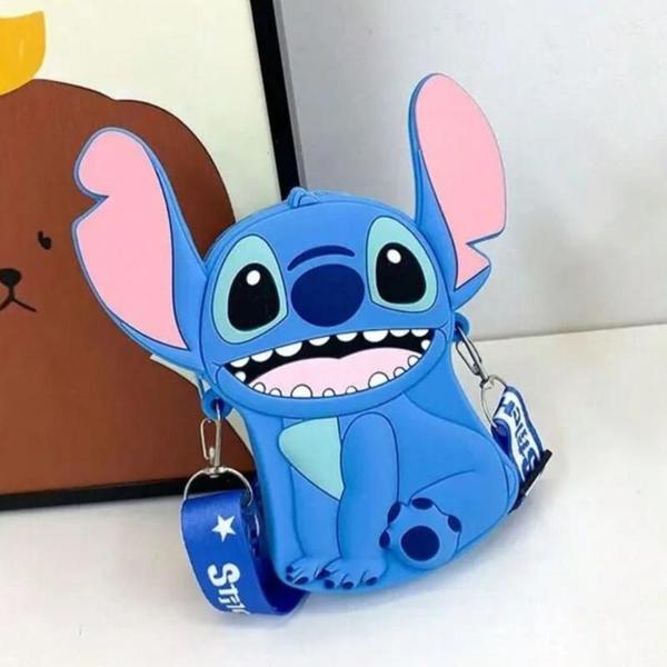 Imagem de Mini Bolsinha Porta Treco Moedas Lilo Stitch Silicone